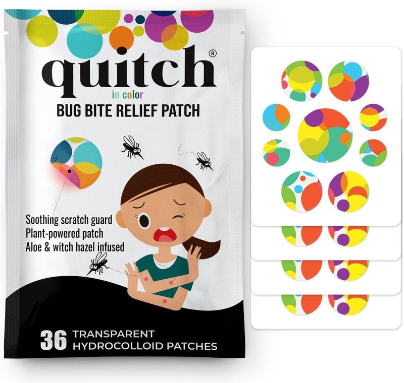 quitch Mosquito Bite Itch Relief Patch, After Bite Insect Bite Treatment, Anti Itch Cream Alternative, Insect Bite Relief, Cruise, Travel and Camping Essential for Kids - Image 1